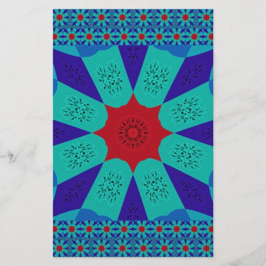 Oude Egyptische kunst: een levendige Mandala. Briefpapier (Voorkant)