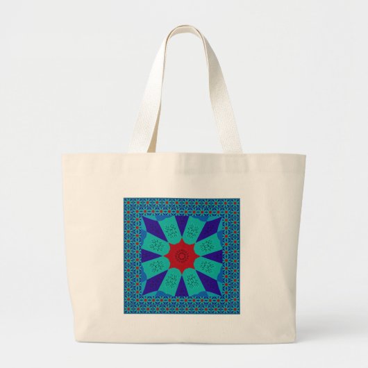 Oude Egyptische kunst: een levendige Mandala. Grote Tote Bag (Voorkant)