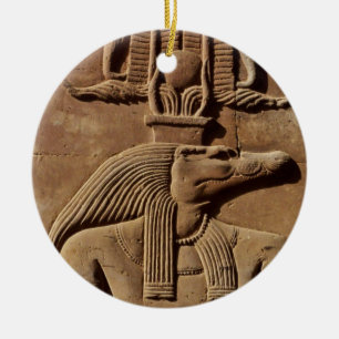 Oude Egyptische kunst: Sobek Hieroglyphics Ornamen Keramisch Ornament