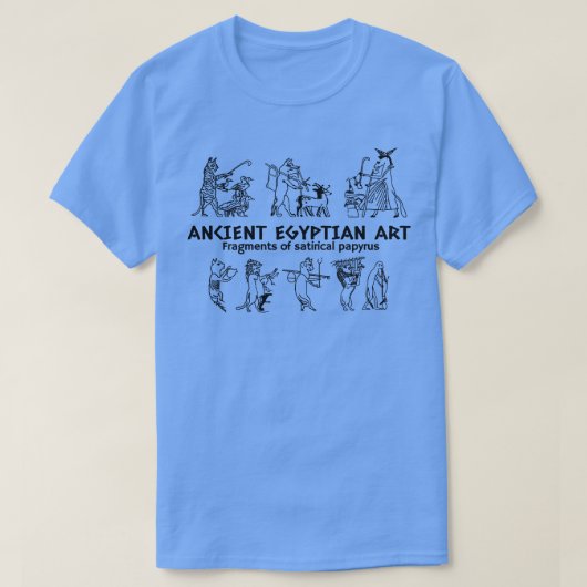 Oude Egyptische kunstfragmenten van satirische pap T-shirt (Design voorkant)