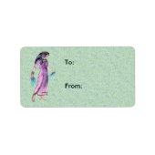 Oude  Egyptische Lady Princess in Paars Etiket (Voorkant)