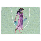 Oude  Egyptische Lady Princess in Paars Large Cadeautasje (Achterkant)