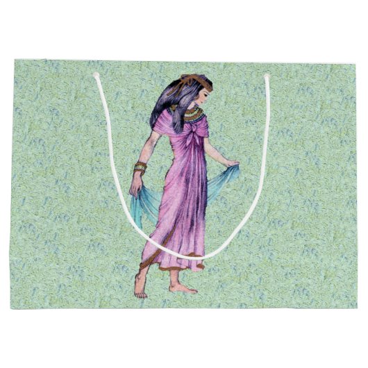 Oude  Egyptische Lady Princess in Paars Large Cadeautasje (Achterkant)