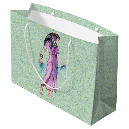 Oude  Egyptische Lady Princess in Paars Large Cadeautasje (Achterkant Gekanteld)