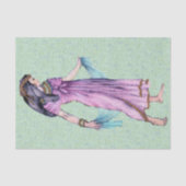 Oude  Egyptische Lady Princess in Paars Tissuepapier (Voorkant)