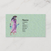 Oude Egyptische Lady Princess in Paars Visitekaartje (Voorkant)