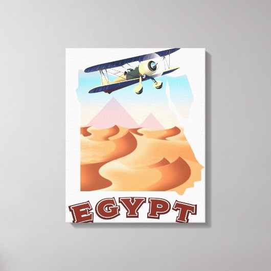 Oude Egyptische landkaart reisposter Canvas Afdruk (Voorkant)