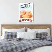 Oude Egyptische landkaart reisposter Canvas Afdruk (Insitu (Slaapkamer))