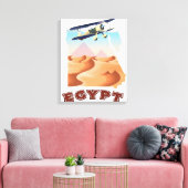 Oude Egyptische landkaart reisposter Canvas Afdruk (Insitu (Woonkamer))