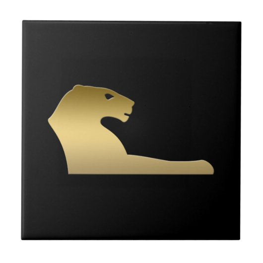 Oude Egyptische leeuw - godin Sekhmet Tegeltje (Voorkant)