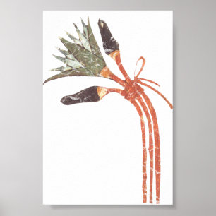Oude Egyptische Lotus Flower & Buds Poster