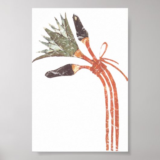 Oude Egyptische Lotus Flower & Buds Poster (Voorkant)