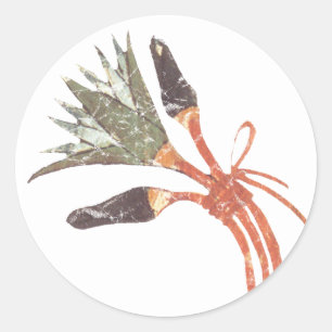 Oude Egyptische Lotus Flower & Buds Ronde Sticker