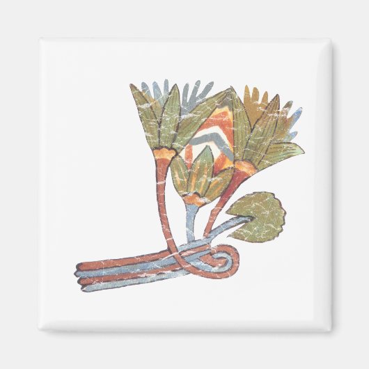 Oude Egyptische Lotus Flower Magneet (Voorkant)