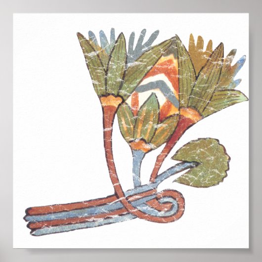 Oude Egyptische Lotus Flower Poster (Voorkant)