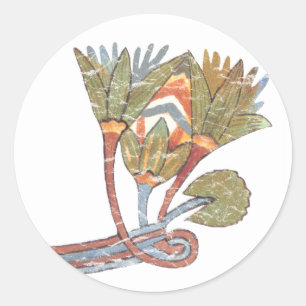 Oude Egyptische Lotus Flower Ronde Sticker