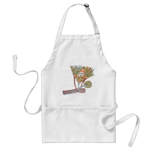 Oude Egyptische Lotus Flower Standaard Schort (Voorkant)