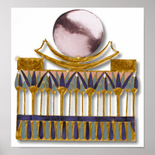 Oude Egyptische Moon Pictoral Poster