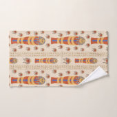 Oude Egyptische mummie Artefact Sinaasappel Blauw Bad Handdoek (Handdoek)