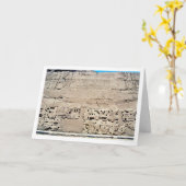 Oude Egyptische Muur met Hiërogliefen, Luxor Kaart (Gele Bloem)