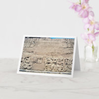 Oude Egyptische Muur met Hiërogliefen, Luxor