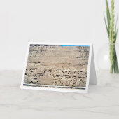 Oude Egyptische Muur met Hiërogliefen, Luxor Kaart (Voorkant)