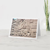 Oude Egyptische muur met Hieroglyphics, Luxor Kaart (Voorkant)