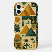 Oude Egyptische Mysterie Patchwork Papyrus iPhone Hoesje (Achterkant)