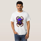 Oude Egyptische Mystical Scarab Art T-shirt (Voorkant volledig)