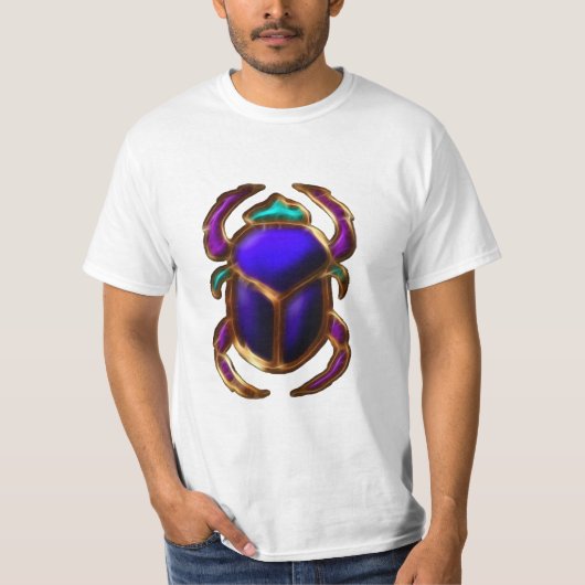 Oude Egyptische Mystical Scarab Art T-shirt (Voorkant)