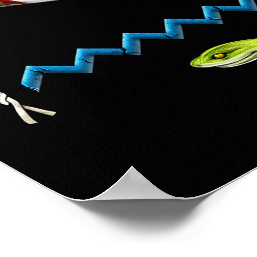 Oude Egyptische Mythologie Goden Poster (Hoek)