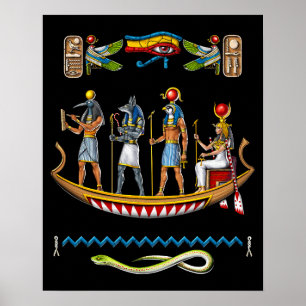Oude Egyptische Mythologie Goden Poster