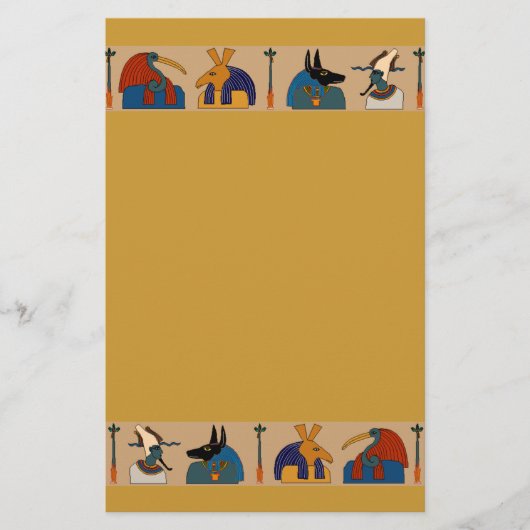 Oude Egyptische mythologische goden Mummy-ceremoni Briefpapier (Voorkant)