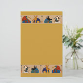 Oude Egyptische mythologische goden Mummy-ceremoni Briefpapier (Staand voorkant)
