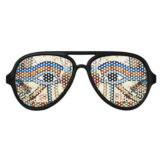 Oude Egyptische ogen voor paarden - Wadjet Aviator Zonnebril (Voorkant)