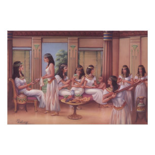 Oude Egyptische Paleisbanket Fijne Kunstposter  Foto Afdruk