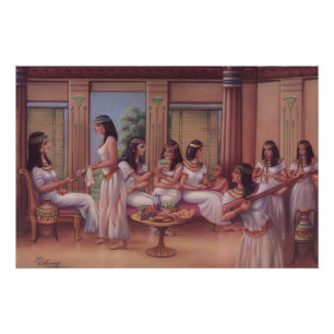 Oude Egyptische Paleisbanket Fijne Kunstposter Perfect Poster