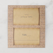 Oude Egyptische Papyrus Bruidstaartafel Nummer   Plaatskaartje (Buitenkant ongevouwen)