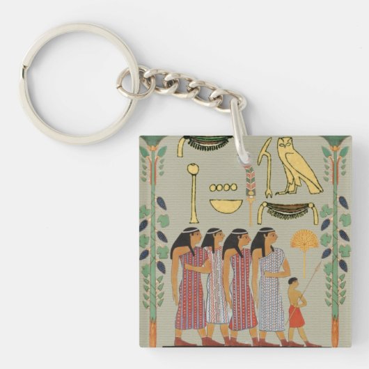 Oude Egyptische People Sleutelhanger (voorkant)