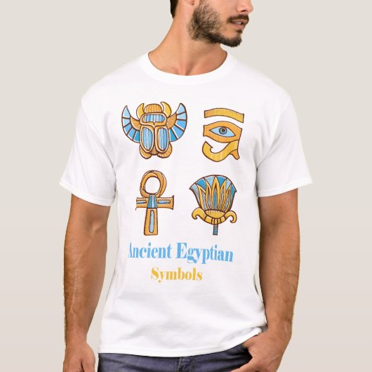 Oude Egyptische pharaonische symbolen T-shirt (Voorkant)
