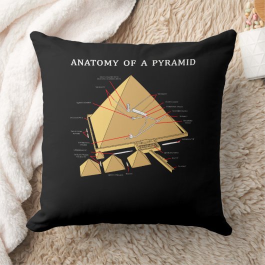Oude Egyptische piramide-anatomiearcheologie Kussen (Deken)