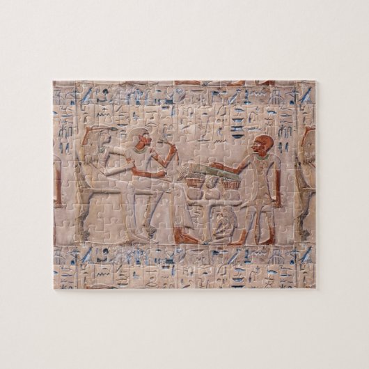 Oude Egyptische piramide Hieroglyphs Legpuzzel (Horizontaal)