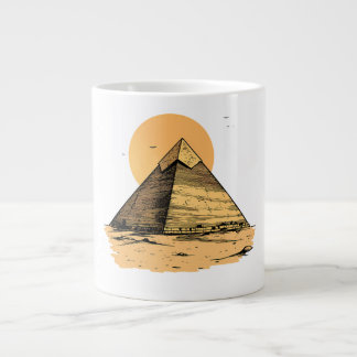 Oude Egyptische Piramide Sticker Grote Koffiekop