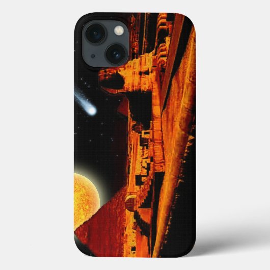 Oude Egyptische piramide, Sun, Sphinx & Comet Art Case-Mate iPhone Case (Achterkant)