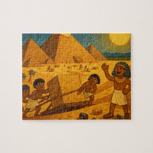 Oude Egyptische piramides macht puzzel goud Legpuzzel (Horizontaal)