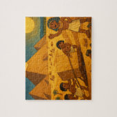Oude Egyptische piramides macht puzzel goud Legpuzzel (Verticaal)