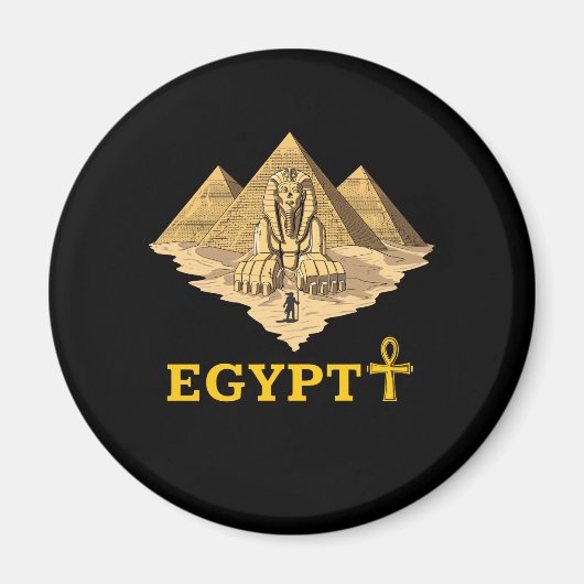 Oude Egyptische pyramiden sfinx Sacred Geometry Magneet (Voorkant)