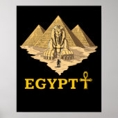Oude Egyptische pyramiden sfinx Sacred Geometry Poster (Voorkant)