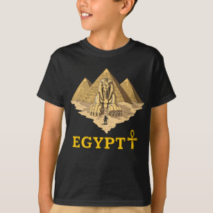 Oude Egyptische pyramiden sfinx Sacred Geometry T-shirt