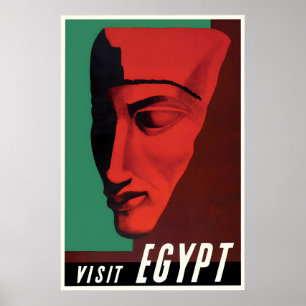 Oude Egyptische Reisposter Farao, Rode Zee, Nijl Poster